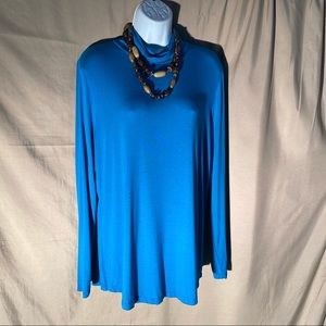 Maison Jules Turtleneck Top Blue Women’s  XL